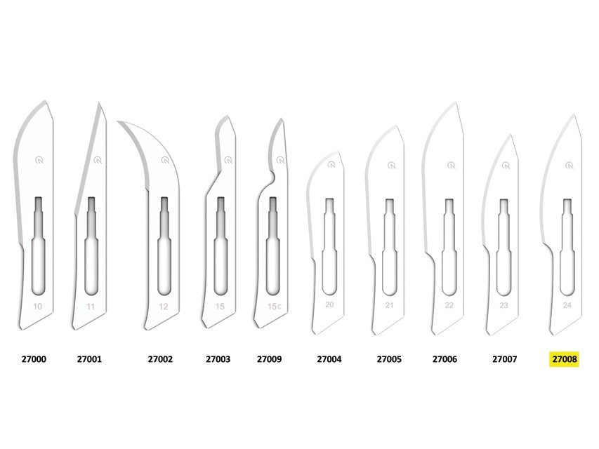 GIMA CARBON STEEL BLADES N. 24 - sterile