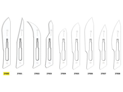 GIMA STAINLESS STEEL BLADES N. 10 - sterile