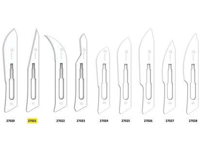 GIMA STAINLESS STEEL BLADES N. 11 - sterile