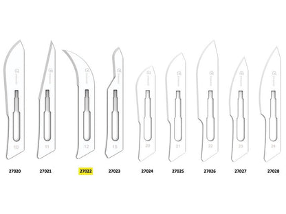 GIMA STAINLESS STEEL BLADES N. 12 - sterile