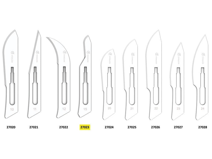 GIMA STAINLESS STEEL BLADES N. 15 - sterile