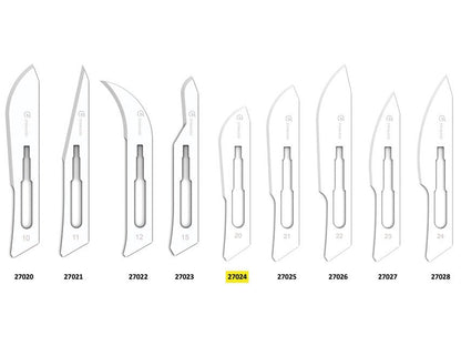 GIMA STAINLESS STEEL BLADES N. 20 - sterile