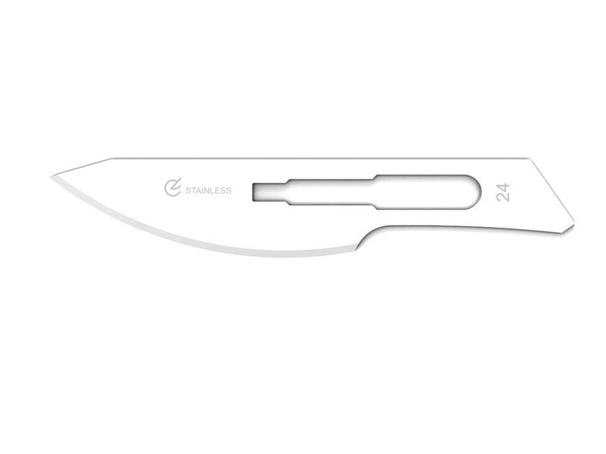 GIMA STAINLESS STEEL BLADES N. 24 - sterile