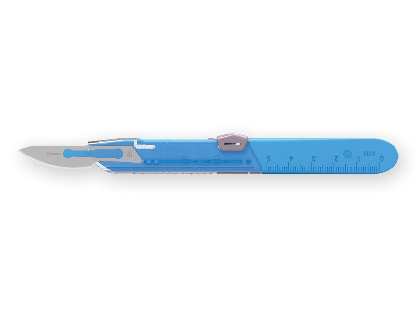 SAFETY PROTECTIVE SHIELD SCALPELS N. 24 - sterile