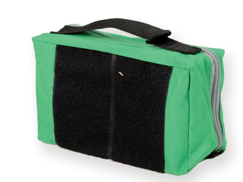 E1 RECTANGULAR POUCH with window and handle - green