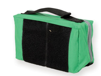 E1 RECTANGULAR POUCH with window and handle - green