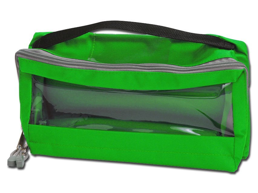 E3 RECTANGULAR BAG padded with window and handle - green