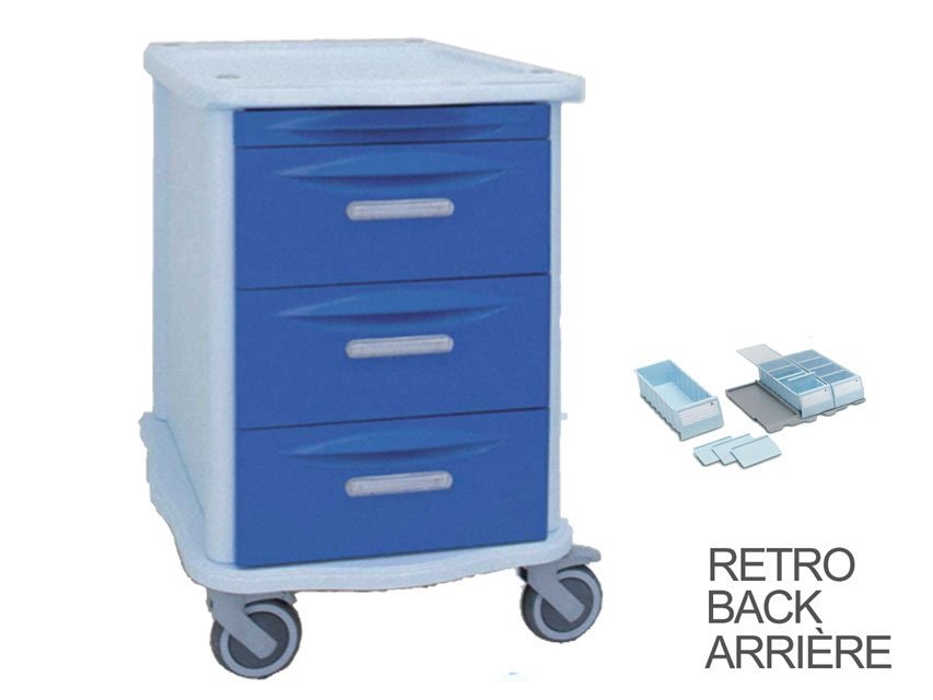 DOUBLE FACE PHARMACY TROLLEY