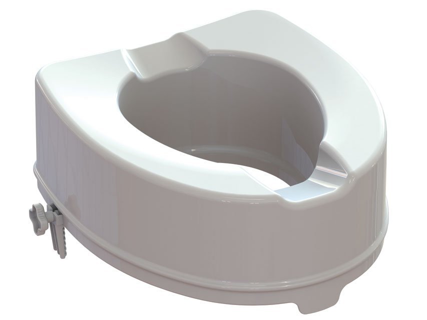RAISED TOILET SEAT with fixing system - height 14 cm