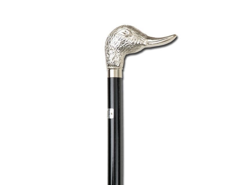 WOOD STICK - chromed "DUCK" handle