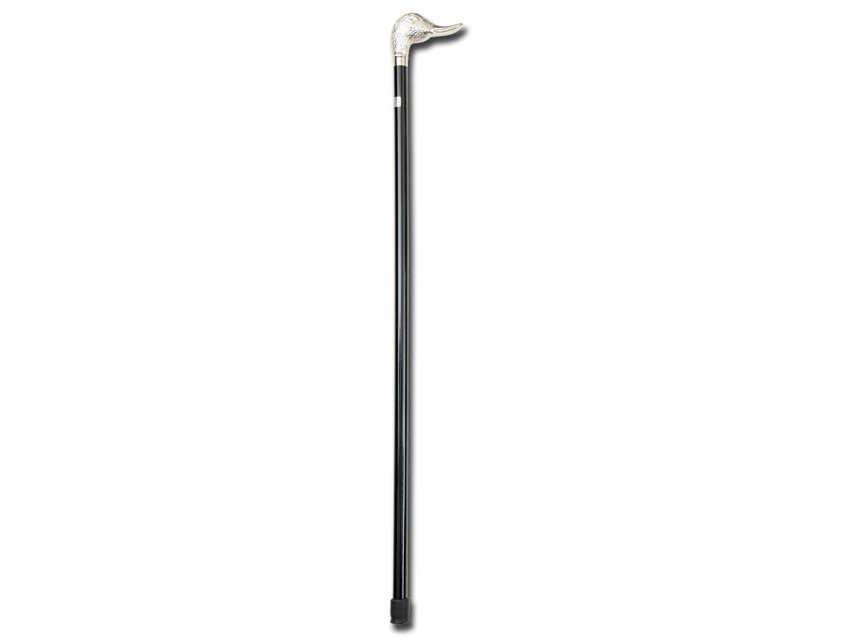 WOOD STICK - chromed "DUCK" handle