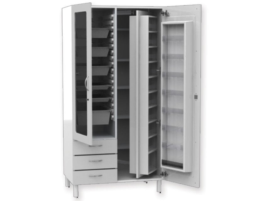COMBO MEDICINE CABINET - bi-laminated board - white