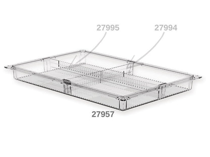 TRANSPARENT PLASTIC ISO DRAWER 600x400x50 mm - closed