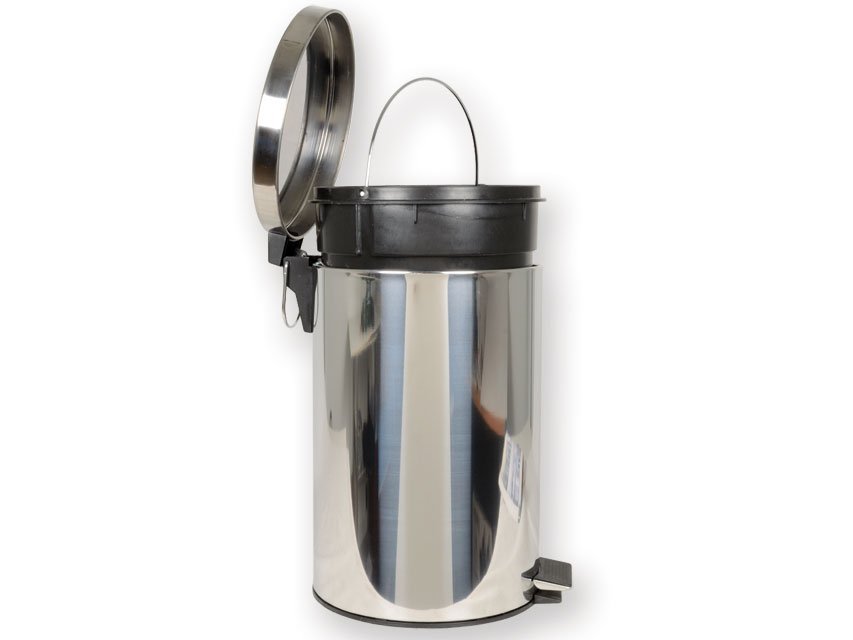 WASTE BIN 12 l with pedal - stainless steel