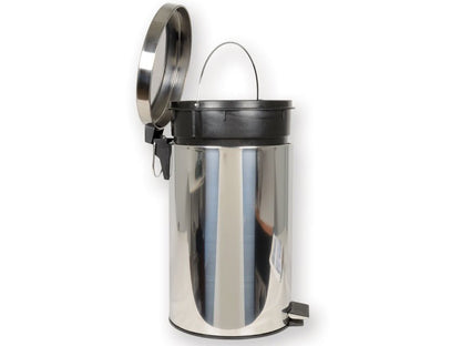 WASTE BIN 12 l with pedal - stainless steel