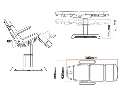 SABA CHAIR - electric 4 engines - white