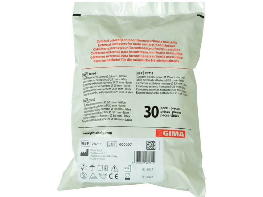 MEN'S EXTERNAL CATHETER - latex diam 35 mm