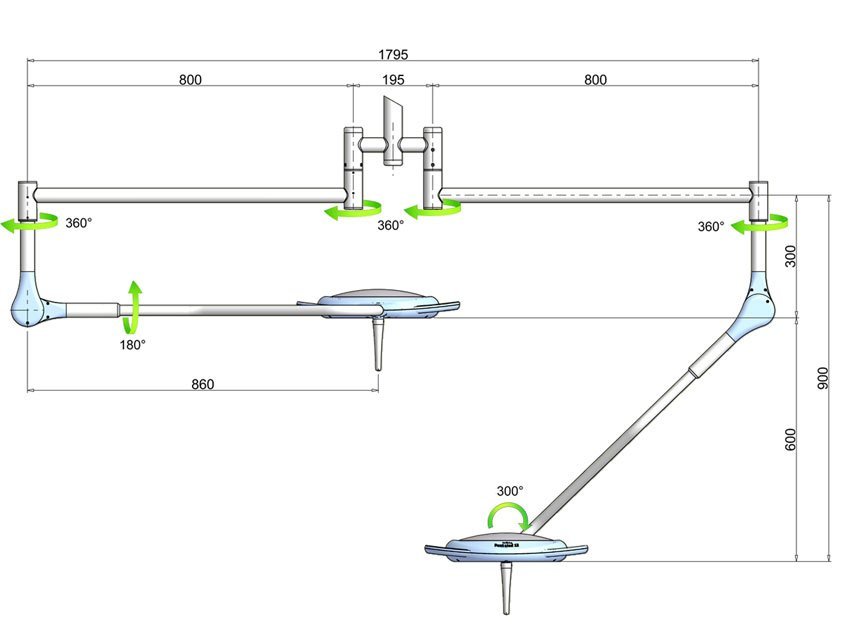 PENTALED 12 LED LIGHT - ceiling double