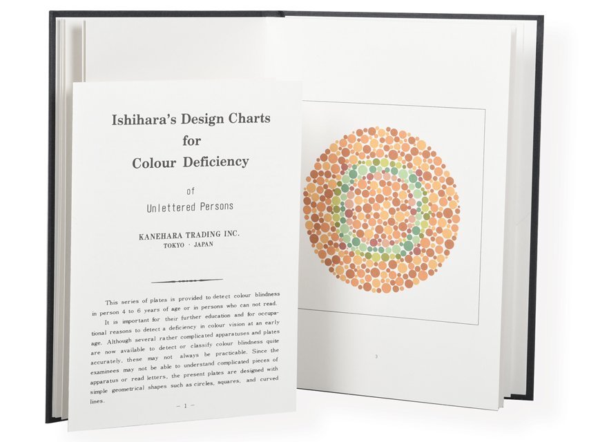 ISHIHARA COLOUR TESTS - 10 tables for illiterates