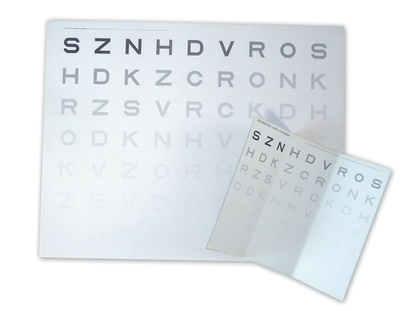 CONTRAST SENSITIVITY CARD - NEAR VISION 40 cm