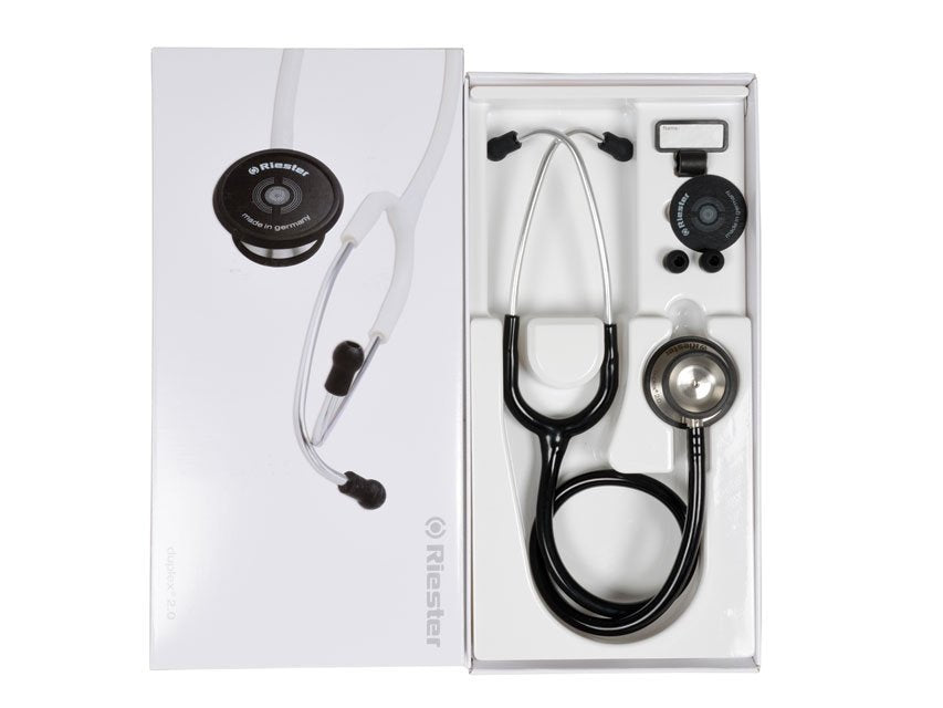 RIESTER DUPLEX 2.0 S/S STETHOSCOPE - adult - black