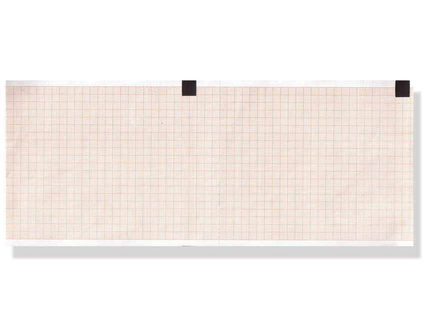 ECG thermal paper 110x140 mm x143s pack - orange grid