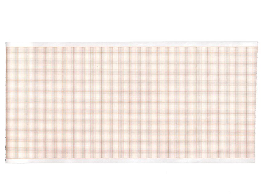 ECG thermal paper 110x20 mm x m roll - orange grid