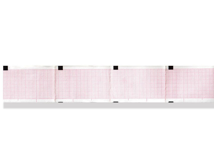 ECG thermal paper 50x75mm x400s pack - orange grid