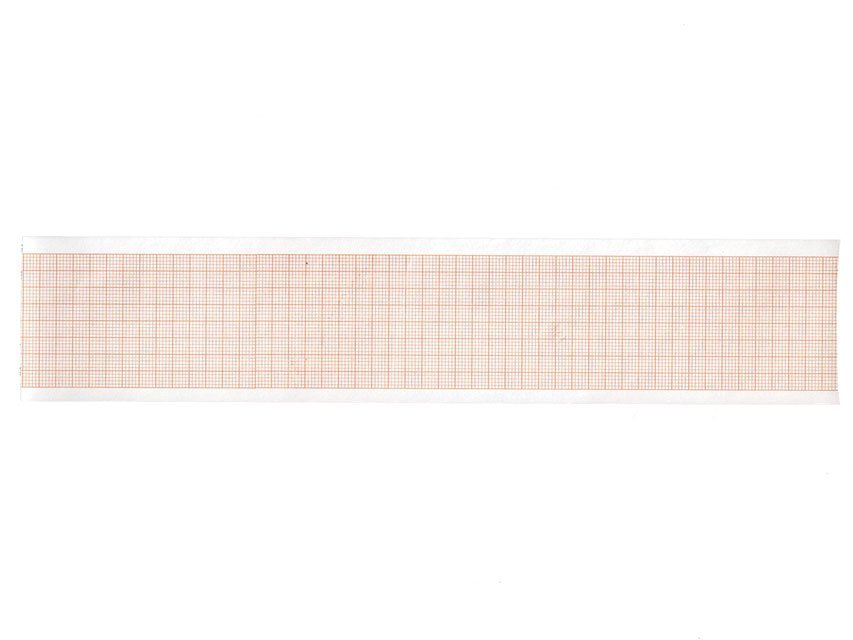 ECG thermal paper 50x23 mm x m roll - orange grid