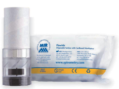 DISPOSABLE TURBINE WITH INTEGRATED MOUTHPIECE