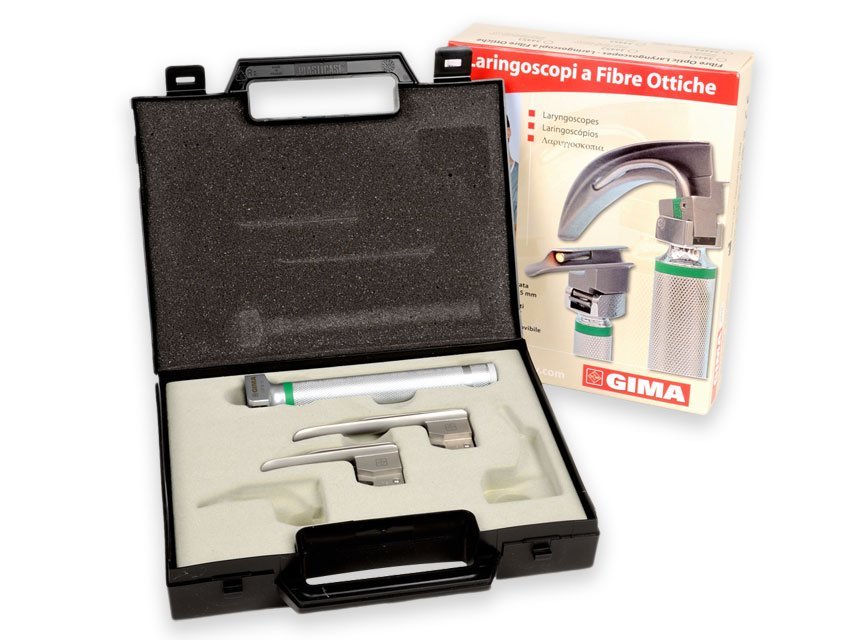 "GIMA GREEN" PAEDIATRIC SET 2 BLADES MILLER 0-1