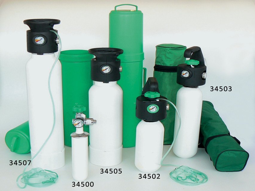 OXYGEN CYLINDER 7 l with reducer - UNI - empty