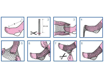 ELASTIC TUBULAR NETTING 4 for elbow, arm and foot