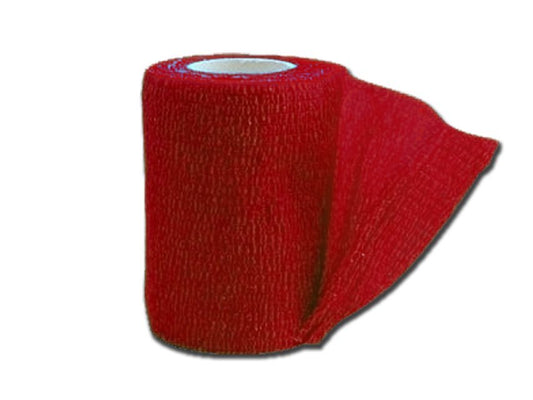 COHESIVE NON WOVEN ELASTIC BANDAGE 4.5 m x 7.5 cm - red