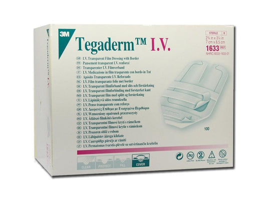 TEGADERM 3M I.V. FIXING STRIPS 7x8.5 cm