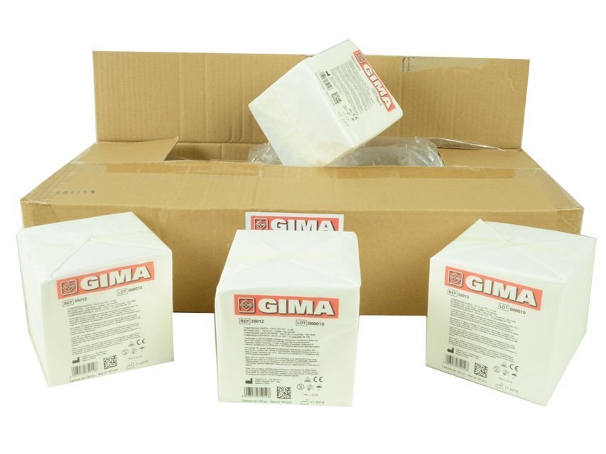 SPONGE PAD - 10x10 cm - 4 plies non woven - 10 packs of 100