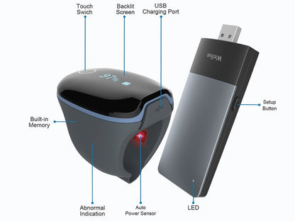 O2RING CONTINUOUS MONITORING OXIMETER - wireless remote - adult
