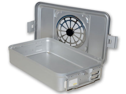 CONTAINER WITH FILTER medium h 100 mm - grey