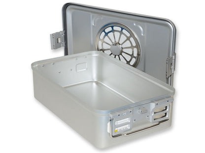 CONTAINER WITH FILTER medium h 135 mm - grey