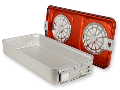 CONTAINER WITH FILTER large h 100 mm - red