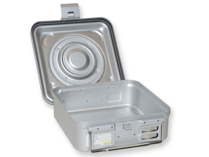 B.S. CONTAINER WITH VALVE small h 100 mm - grey