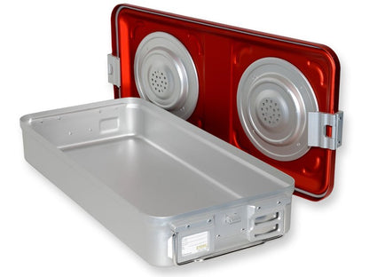 B.S. CONTAINER WITH VALVE large h 100 mm - red