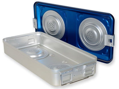 B.S. CONTAINER WITH VALVE large h 100 mm - blue - perforated