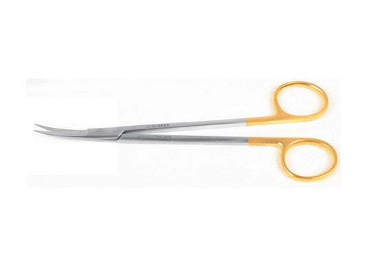 T.C. GOLD KELLY SCISSORS curved - sharp - 16 cm