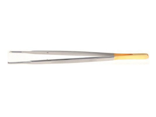T.C. GOLD GERALD FORCEPS - 17 cm - rough tips
