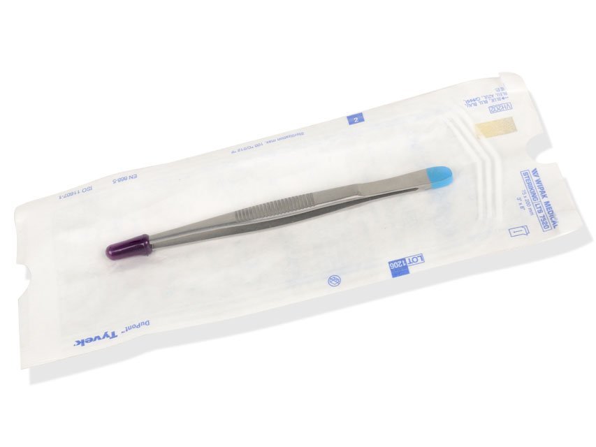 STERILE DRESSING TISSUE FORCEPS straight - 13 cm