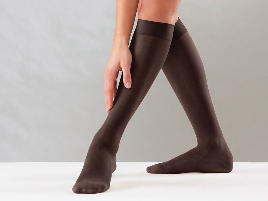 KNEE-HIGHS SOCKS - S/M - medium compression - black