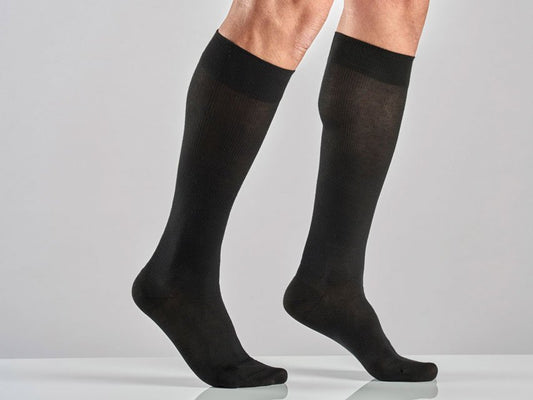 UNISEX COTTON SOCKS - XXL - medium compression - black