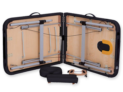2-SECTION ALUMINIUM MASSAGE TABLE - black