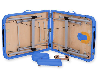 2-SECTION ALUMINIUM MASSAGE TABLE - blue